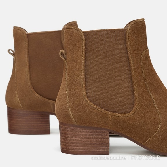 Zara Suede Leather Tan Chelsea Boot 36 37 38 39 42 - Picture 5 of 6